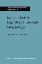 Introduction to English Derivational Morphology