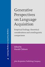 Generative Perspectives on Language Acquisition