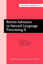 Recent Advances in Natural Language Processing