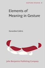 Elements of Meaning in Gesture