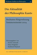 Die Aktualitat der Philosophie Kants