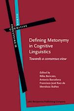 Defining Metonymy in Cognitive Linguistics