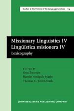 Missionary Linguistics IV / Linguistica misionera IV