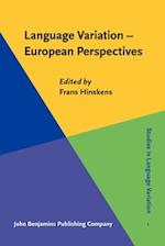 Language Variation - European Perspectives