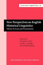 New Perspectives on English Historical Linguistics