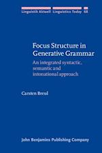 Focus Structure in Generative Grammar