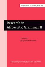 Research in Afroasiatic Grammar II