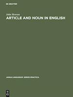 Article and Noun in English