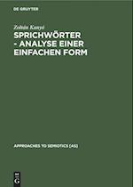 Sprichwörter - Analyse einer einfachen Form