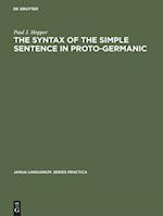 The Syntax of the Simple Sentence in Proto-Germanic