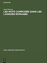 Les Mots Composés Dans Les Langues Romanes