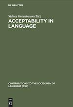 Acceptability in Language