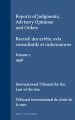 Reports of Judgments, Advisory Opinions and Orders / Recueil Des Arrèts, Avis Consultatifs Et Ordonnances, Volume 2 (1998)