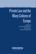 Private Law and Cultures of Europe (Private Law in European Context Series)