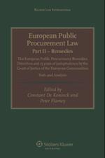 European Public Procurement Law, Part II - Remedies
