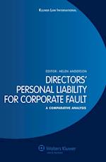 Directors' Personal Liability for Corporate Fault