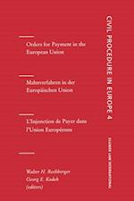 Orders for Payment in the European Union