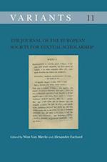 The Journal of the European Society for Textual Scholarship