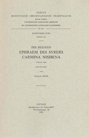 Des Heiligen Ephraem Des Syrers Carmina Nisibena, II. Syr. 102