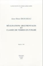 Realisations Argumentales Et Classes de Verbe En Fongbe