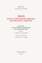 Aporia Dans La Philosophie Grecque Des Origines a Aristote