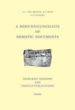 A Berichtigungsliste of Demotic Documents. B. Ostrakon Editons and Various Publications