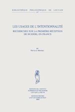 Les Usages de L'Intentionnalite