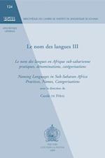 Le Nom Des Langues III