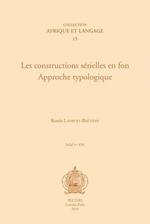 Les Constructions Serielles En Fon. Approche Typologique