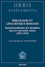 Philologie Et Linguistique Romanes
