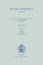 Studia Patristica. Vol. LXIV - Papers Presented at the Sixteenth International Conference on Patristic Studies Held in Oxford 2011