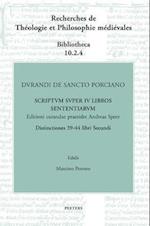 Durandi de Sancto Porciano Scriptum Super IV Libros Sententiarum. Buch II, DD. 39-44