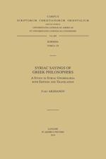 Syriac Sayings of Greek Philosophers