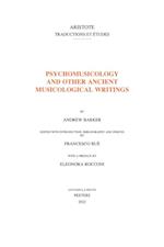 Psychomusicology and Other Ancient Musicological Writings