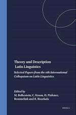 Theory and Description in Latin Linguistics