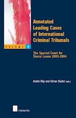 Annotated Leading Cases of International Criminal Tribunals - Volume 09