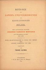 Der Lateinische Dichter Johannes Fabricius Montanus (Aus Bergheim Im Elsass), 1527-1566