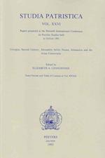 Studia Patristica. Vol. XXVI - Liturgica, Second Century, Alexandria Before Nicaea, Athanasius and the Arian Controversy