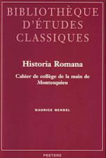 Historia Romana. Cahier de College de La Main de Montesquieu