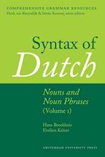 Syntax of Dutch: Nouns and Noun Phrases – Volume 1