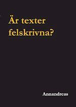 Är texter felskrivna?