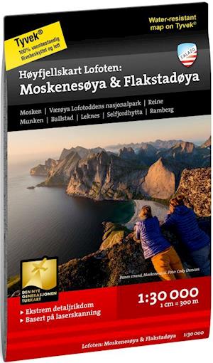 Høyfjellskart Lofoten : Moskenesøya & Flakstadøya 1:30 000
