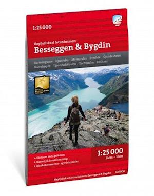 Høyfjellskart Jotunheimen : Besseggen & Bygdin 1:25 000