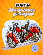 Libro da colorare moto per bambini