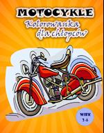 Kolorowanka dla dzieci o tematyce motocyklowej