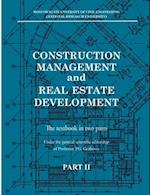 Construction management and real estate development. Part II: Real estate development