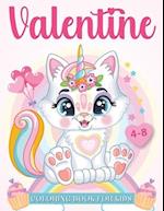 Valentine Coloring book for kids ages 4-8 years old