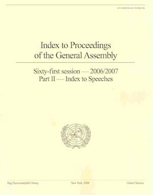 Index to Proceedings of the General Assembly 2006-2007