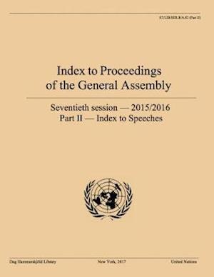 Index to Proceedings of the General Assembly