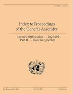 Index to Proceedings of the General Assembly 2020/2021